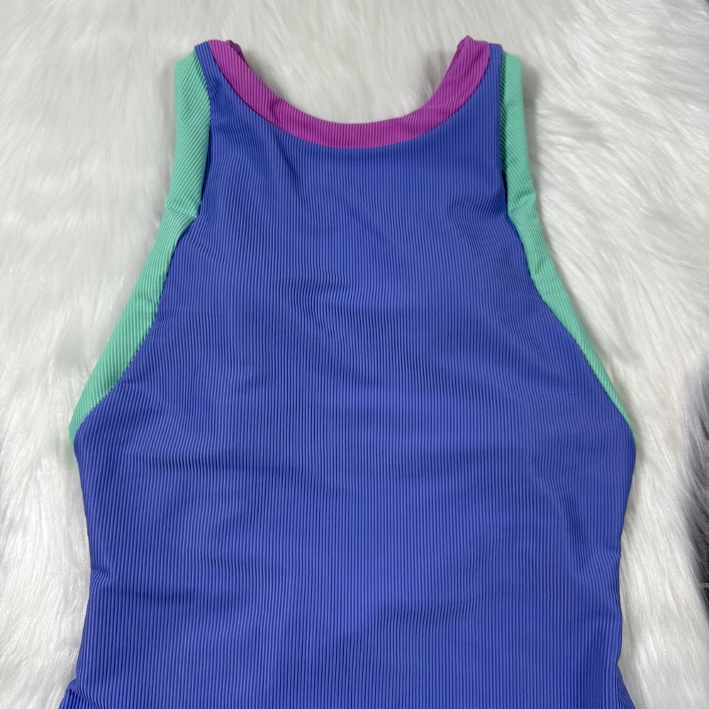 Beach Riot Size XS High Tide Color‎ Block Ribbed Steph One Piece Swimsuit - Picture 2 of 11